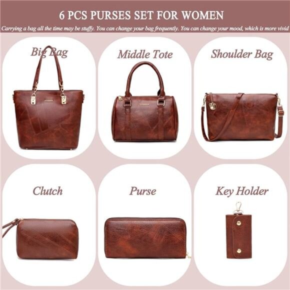 2E-youth Designer Purses and Handbags for Women Satchel Shoulder Bag Tote Top - Picture 2 of 7